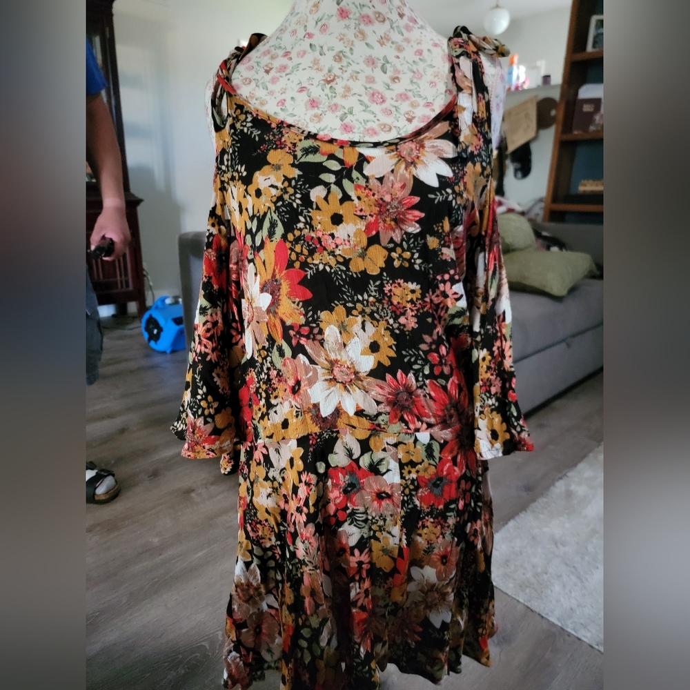 Floral Print Women's Dress Size Large